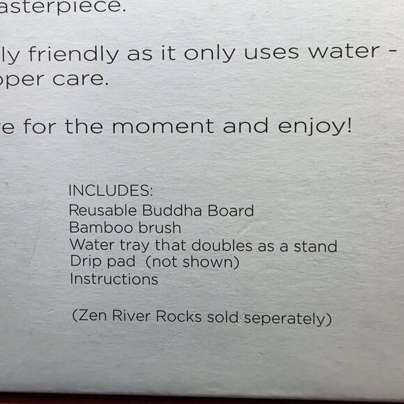 Original Buddha Board Art Set With Bamboo Brush & Stand zen relax stress paint - Picture 6 of 7